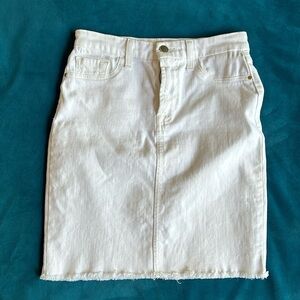 Jen 7 by 7 for all mankind white denim pencil skirt